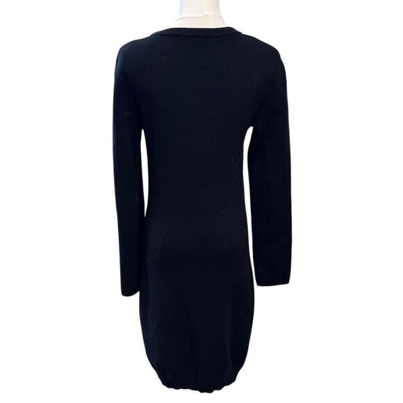 EUC Monrow Women's Black Knit Cut Out Size M Casual Long Sleeve - Picture 2 of 4